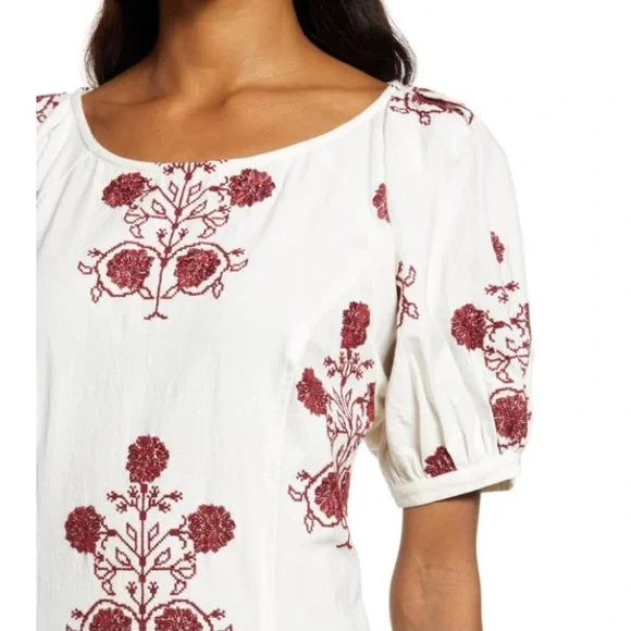 🌿NWT Free People Cactus Flower Embroidered Cotton Dress